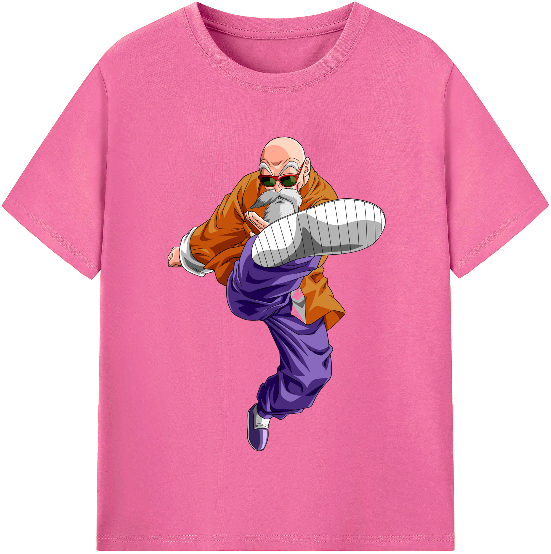 （画像用） ドラゴンボール 亀仙人（かめせんにん） DRAGON BALL Master Roshi Kame Sennin レディースカジュアルプリントTシャツ（綿100％）